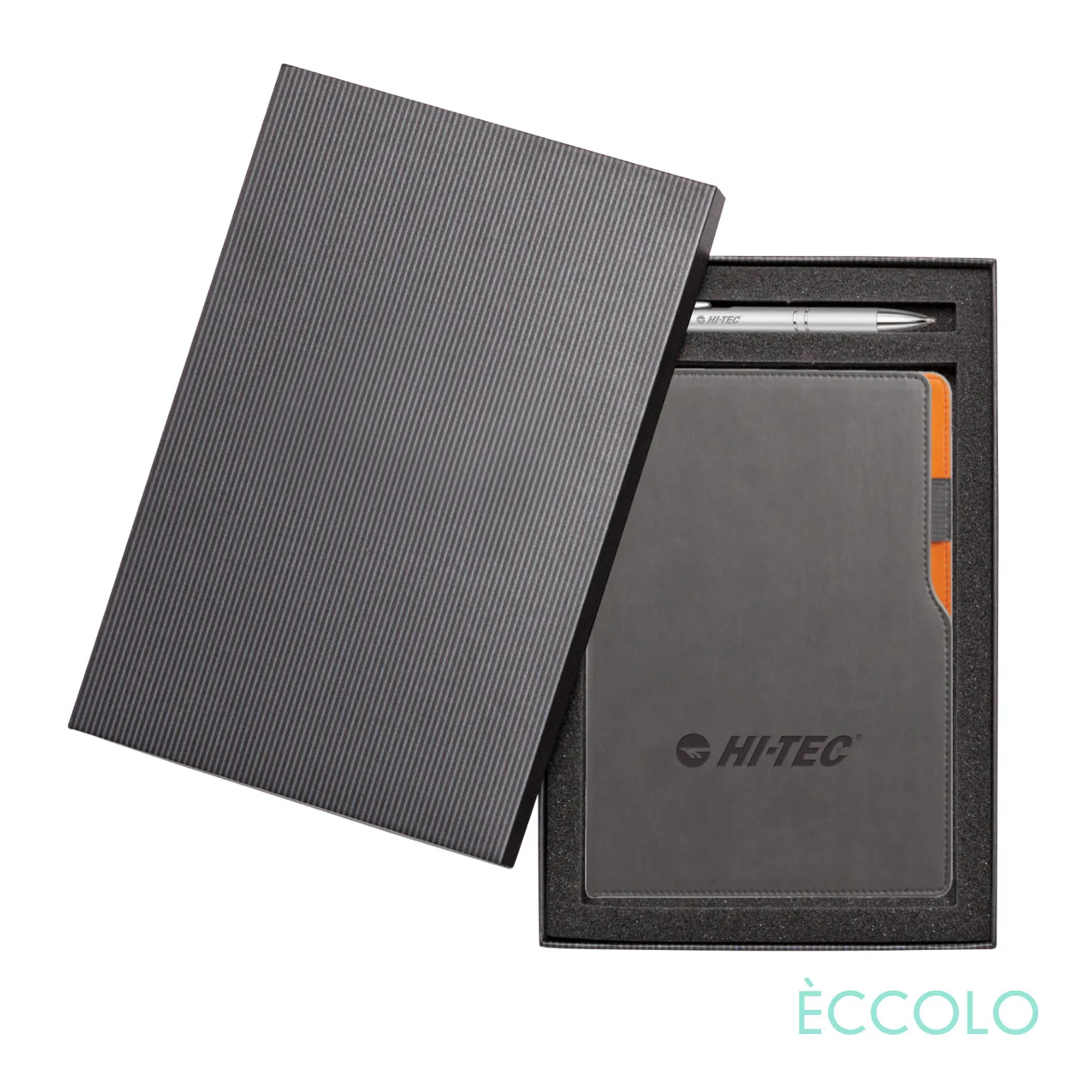 Journal & Clicker Pen Gift Set, Orange/Silver