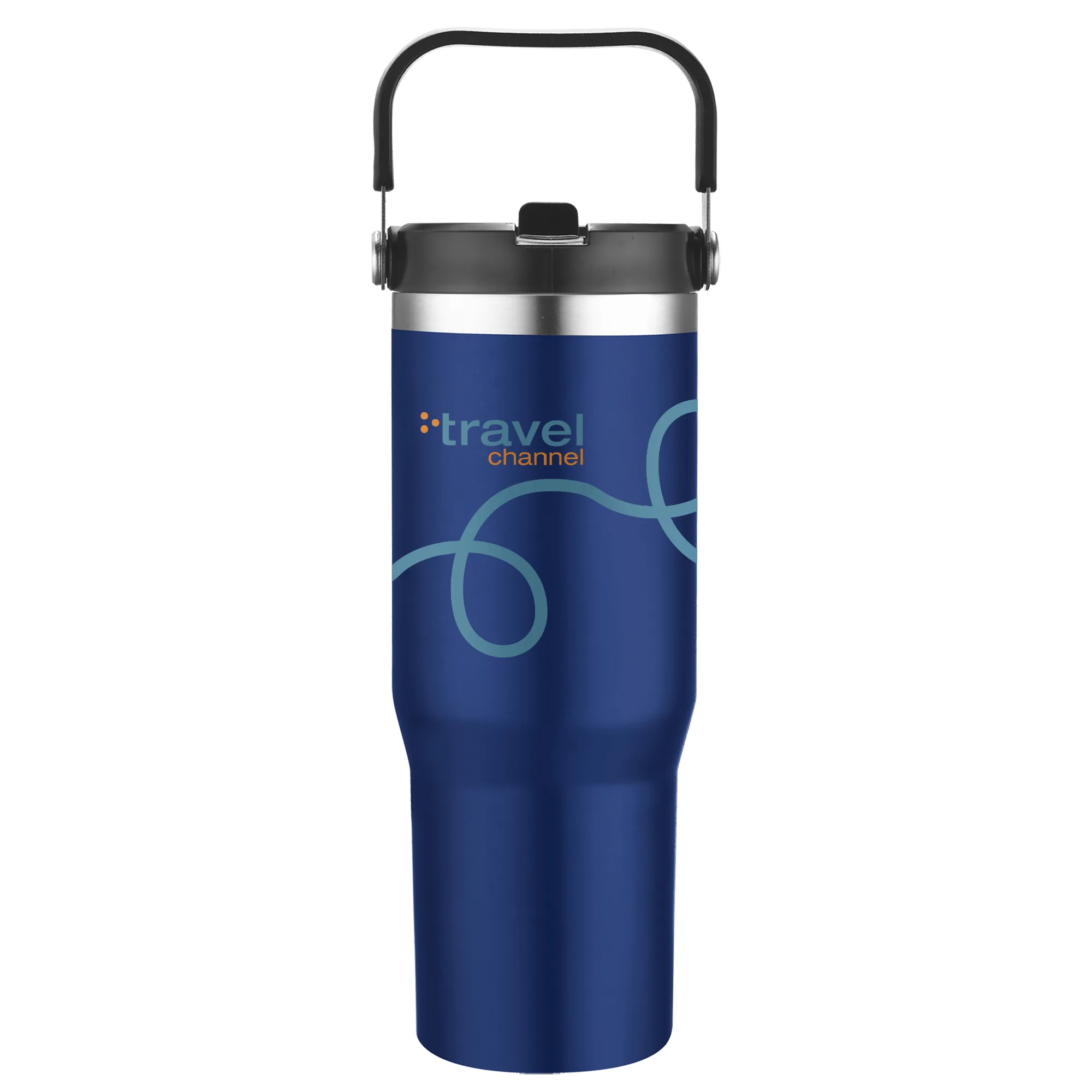 30 oz. Vacuum Travel Mug with Carrier Handle view 3