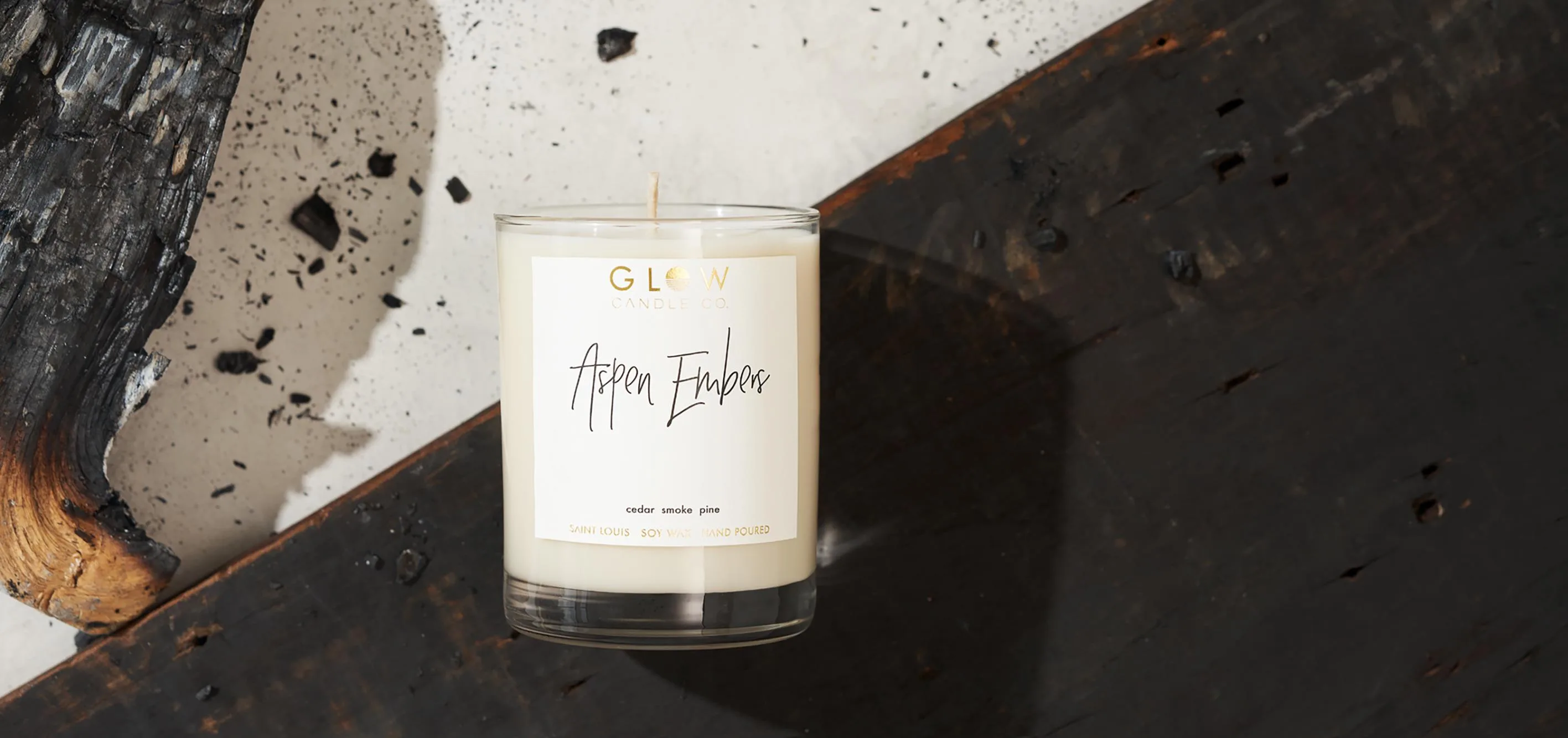 Glow Candle Company 14Oz Aspen Embers Soy Candle