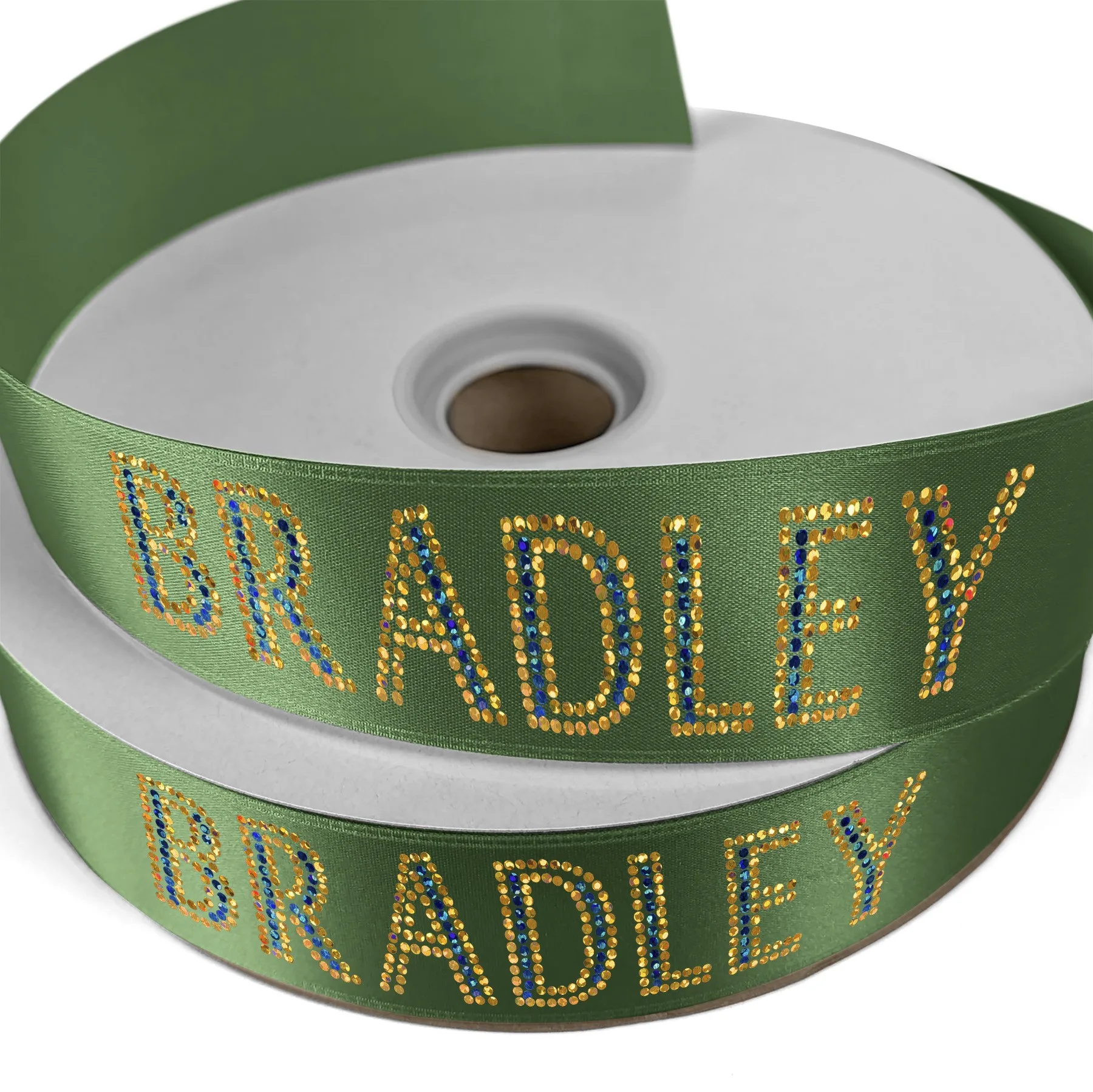 1 1/2" Badge Satin Ribbon - 100yd Roll - Sparkle
