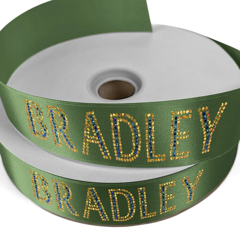 1 1/2" Badge Satin Ribbon - 100yd Roll - Sparkle
