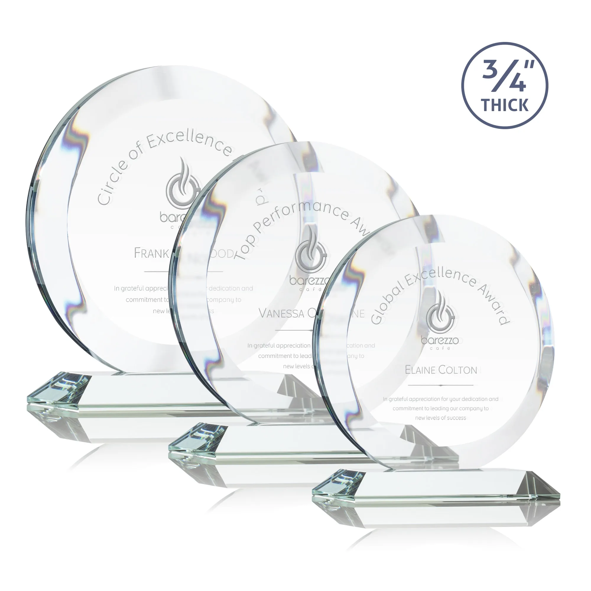Deep Etch, Standard base, Clear