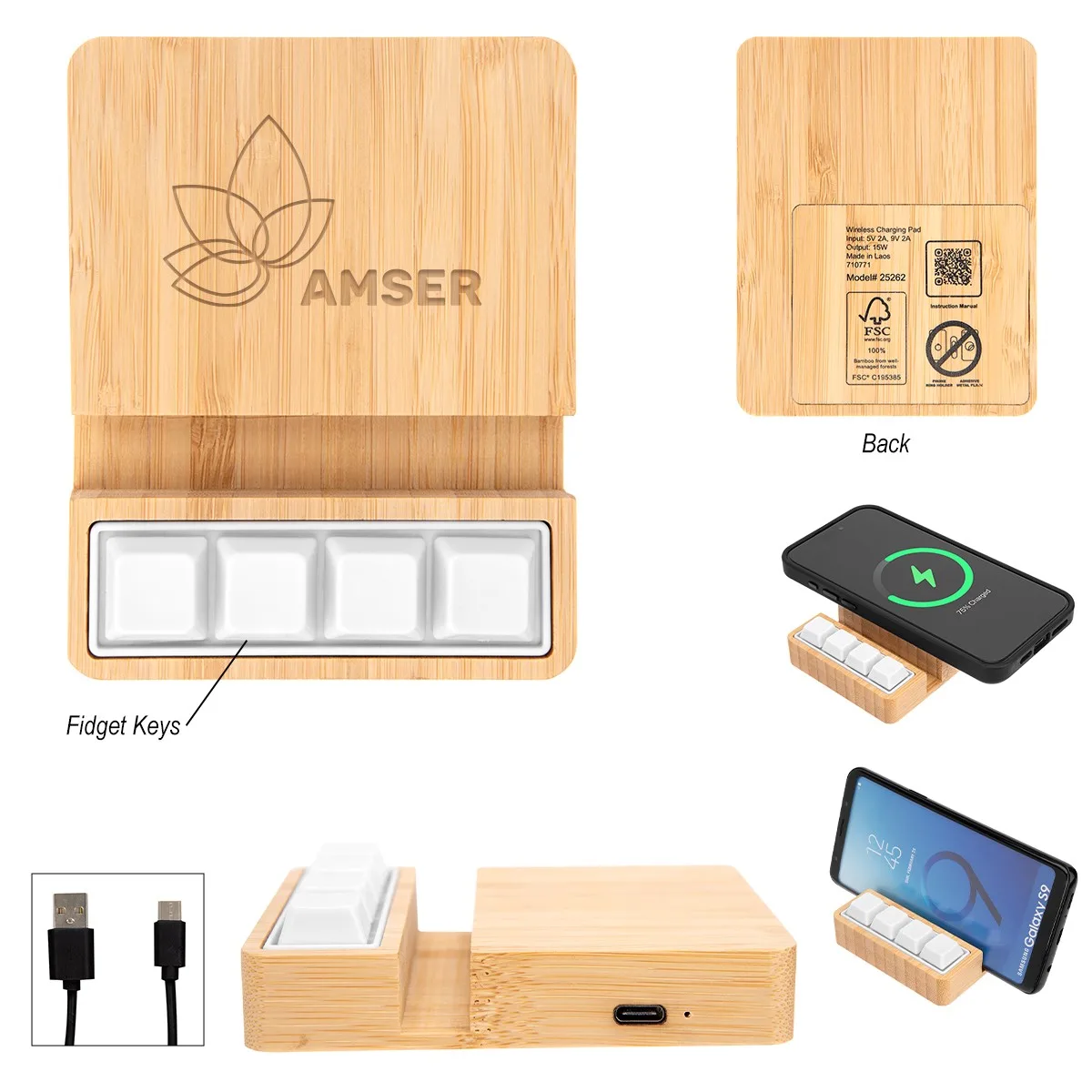 Stress Relief Wireless Charging Phone Stand view 2