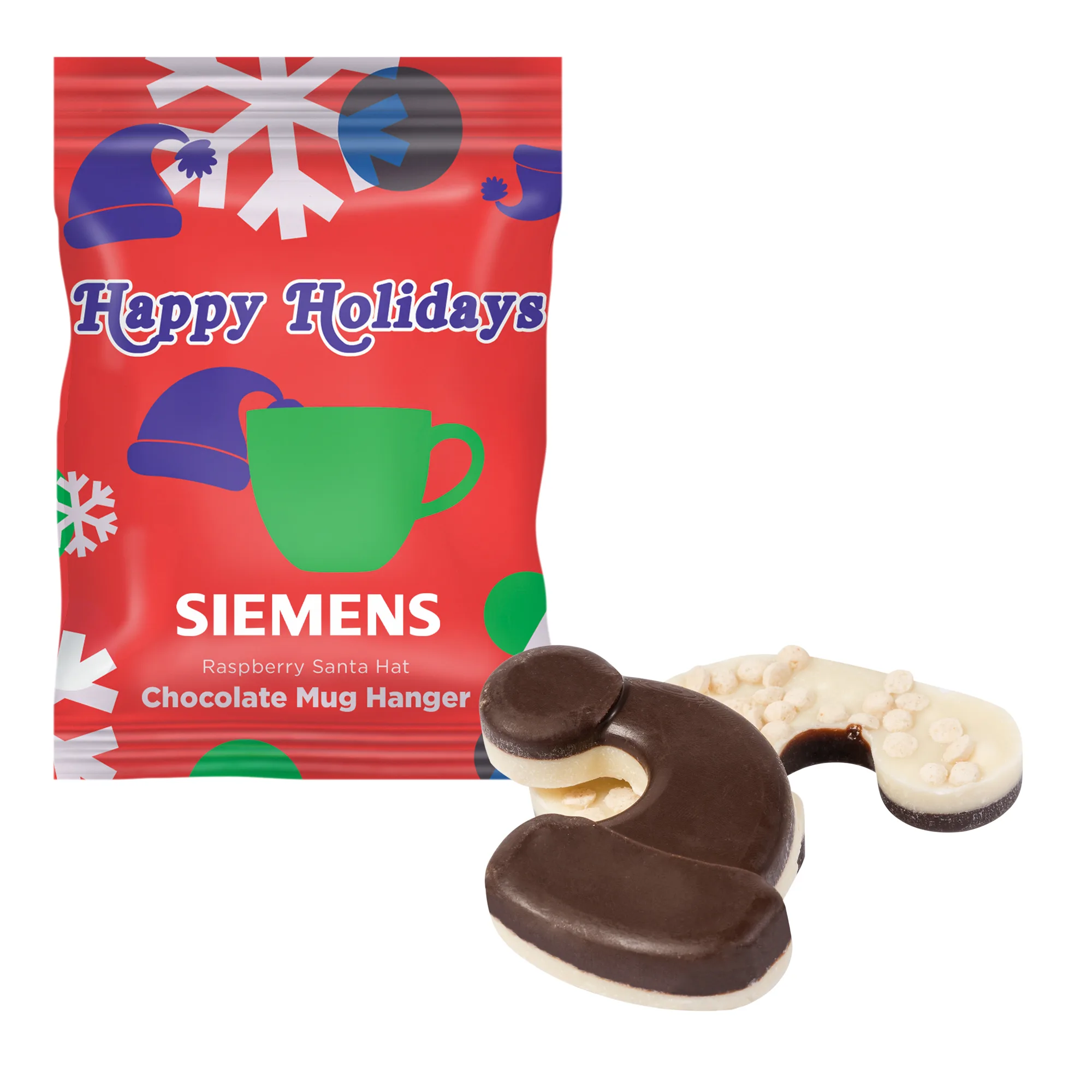 Holiday Mug Hanger- Raspberry Santa Hat