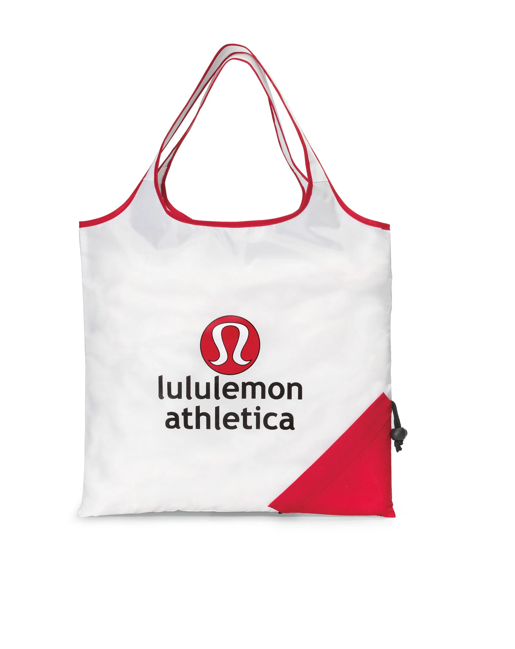 Latitudes Foldaway Shopper - White-Red