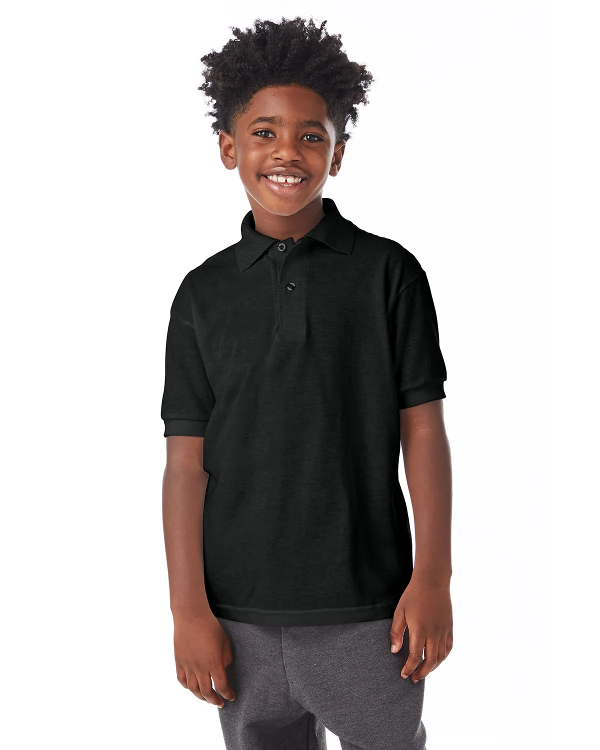 Hanes Printables Youth EcoSmart® Jersey Knit Polo
