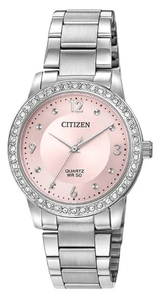 Citizen® Ladies' Quartz Silver-Tone Watch w/Silver-Tone Bracelet