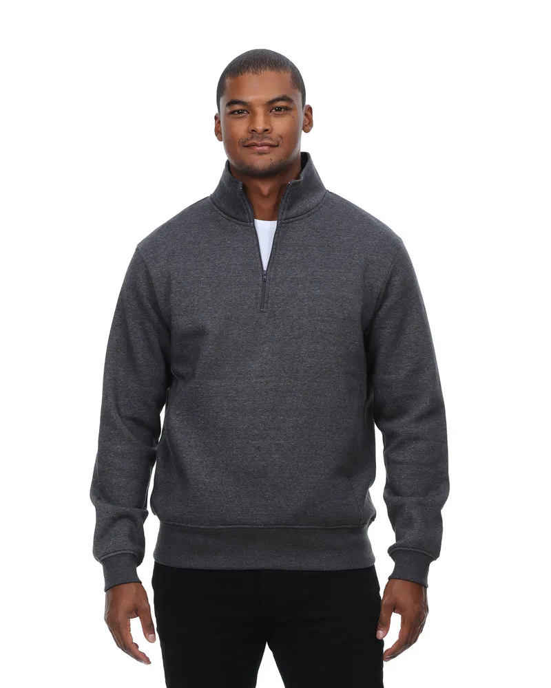 THREADFAST Unisex Ultimate Fleece Quarter-Zip Sweatshirt view 2