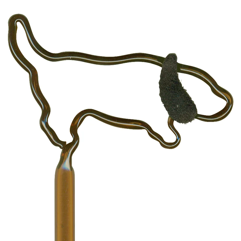 Dog Basset Hound with Ears Inkbend Standard, Bent Pen — Transparent Hot Pink