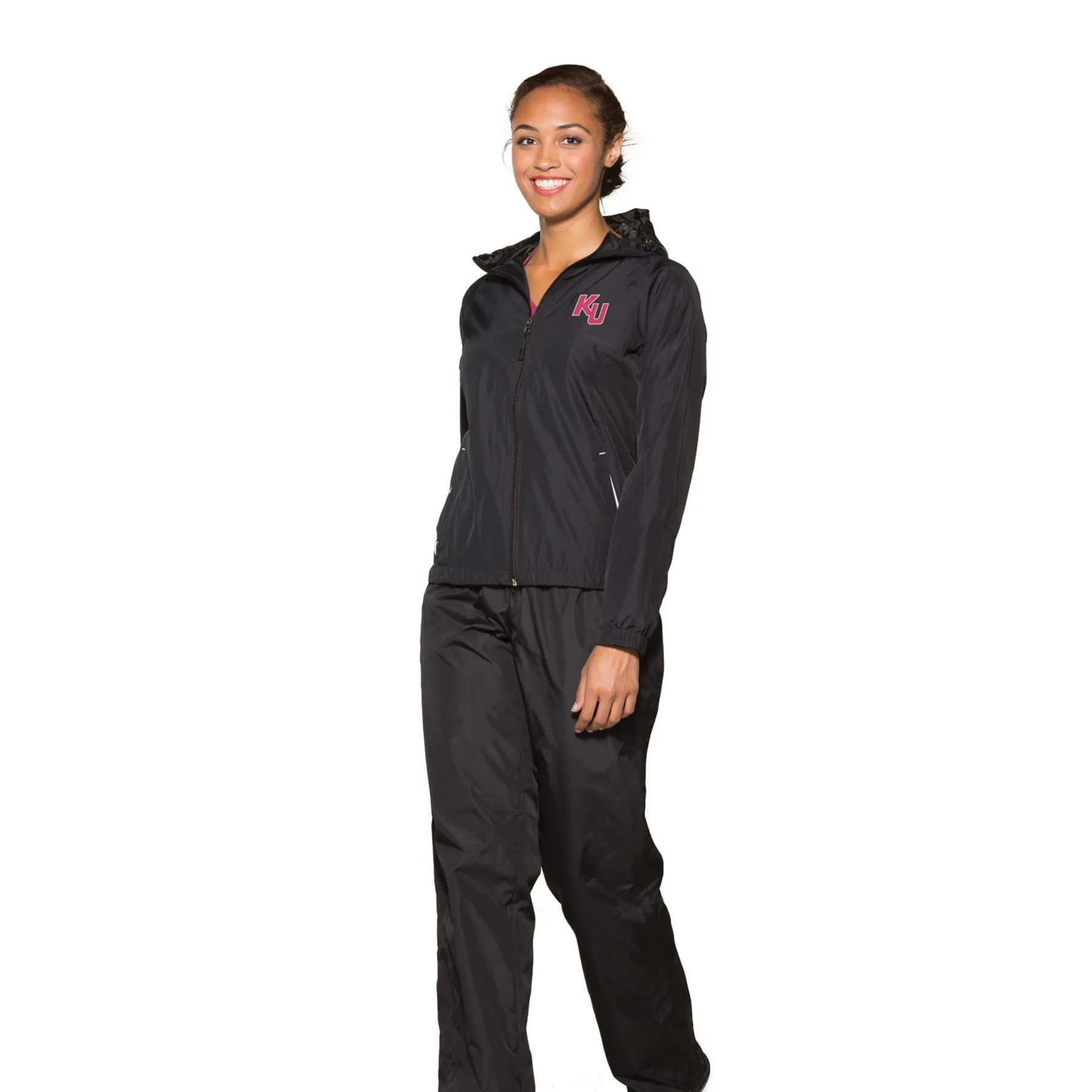 Sport-Tek® Women's Colorblock Hooded Raglan Jacket.