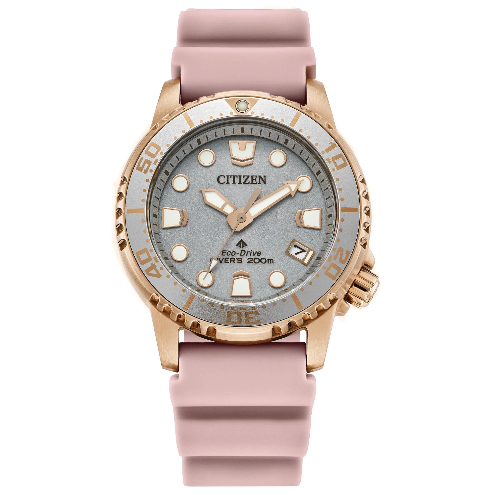 Citizen Watch Ladies' Promaster Dive Polyurethane Strap Watch Silver-Tone Dial