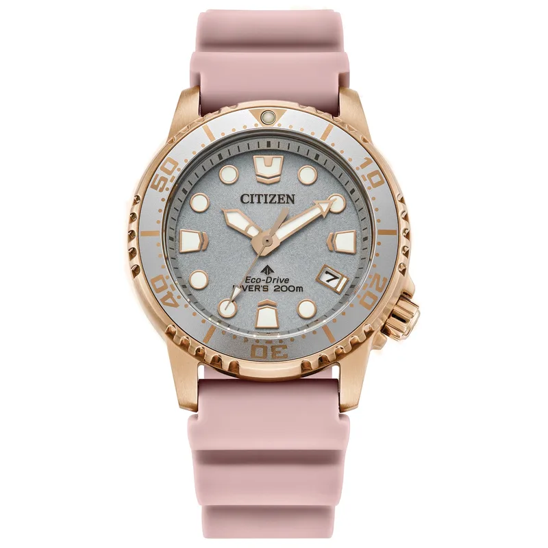Citizen Watch Ladies' Promaster Dive Polyurethane Strap Watch Silver-Tone Dial