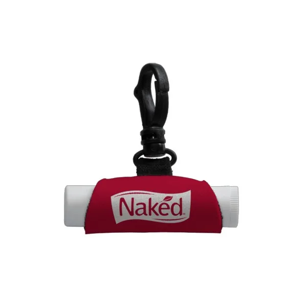 Neoprene Lip Balm Sleeve with Swivel Snap Hook (Lip Balm sold separately)