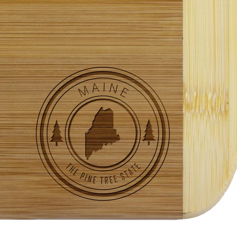Maine State Stamp 2-Tone 11" Cutting Board view 2