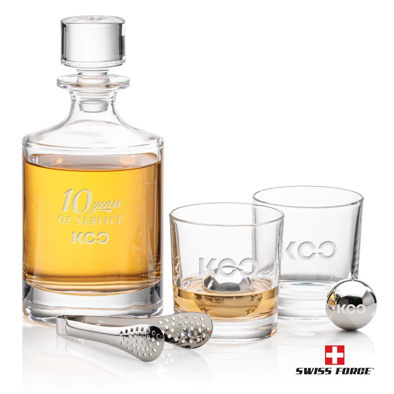 Swiss Force ® S/S Ice Balls & Decanter Set