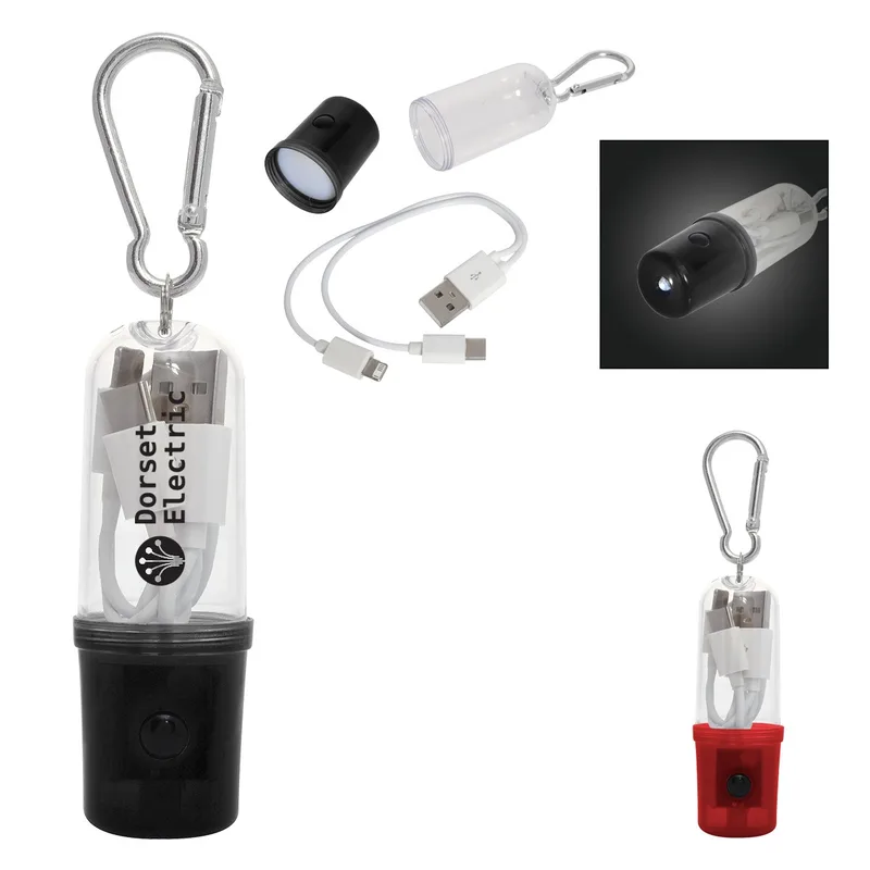 3-in-1 Charging Cable With Flashlight Case view 2