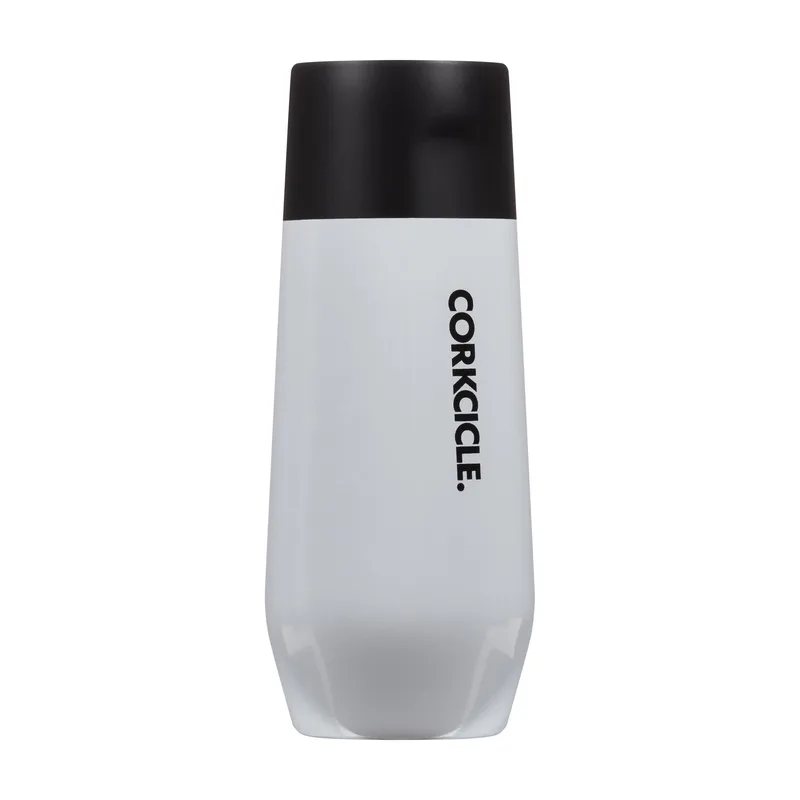 Corkcicle 7Oz Stemless Flute - Colorblock Modern Black