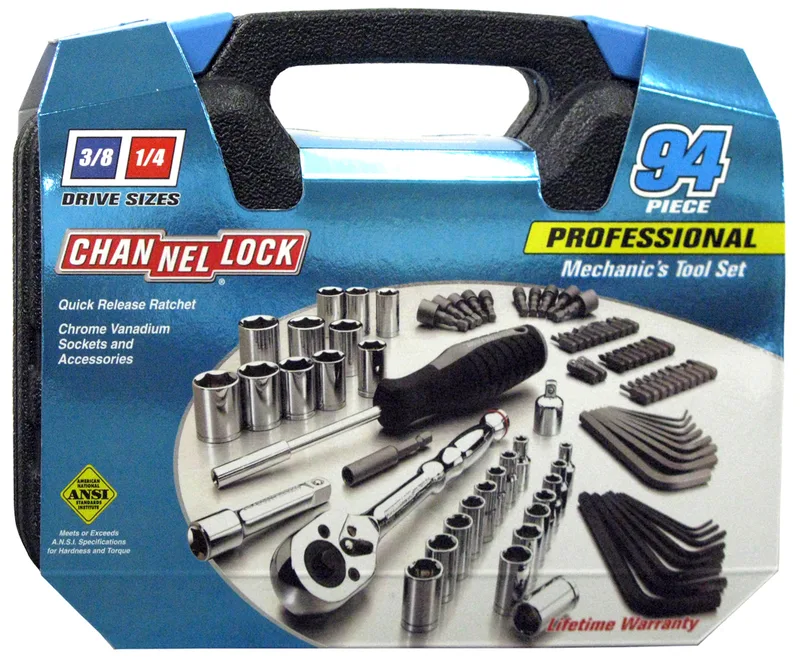 Allied Channellock 94-Piece Professional Mechanic's Tool Set w/Case