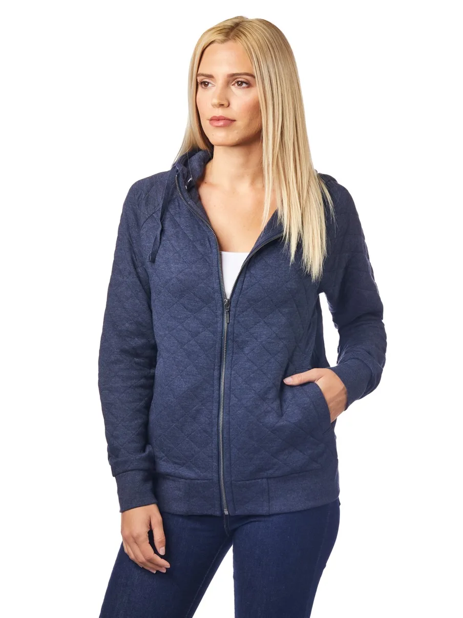 Ladies' Kingsley Quilted Fleece Hoodie