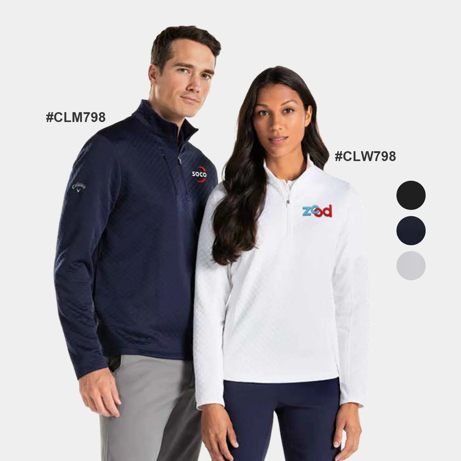 Callaway® Diamond Quilted Fleece Men's 1/4-Zip Pullover