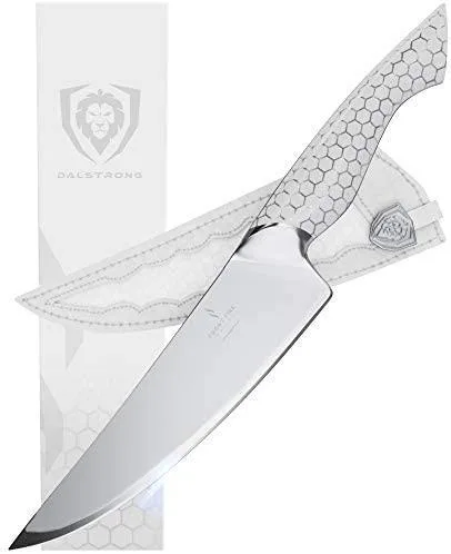 Dalstrong 8" Chef Knife - Frost Fire Series - Leather Sheath - Nsf Cerified