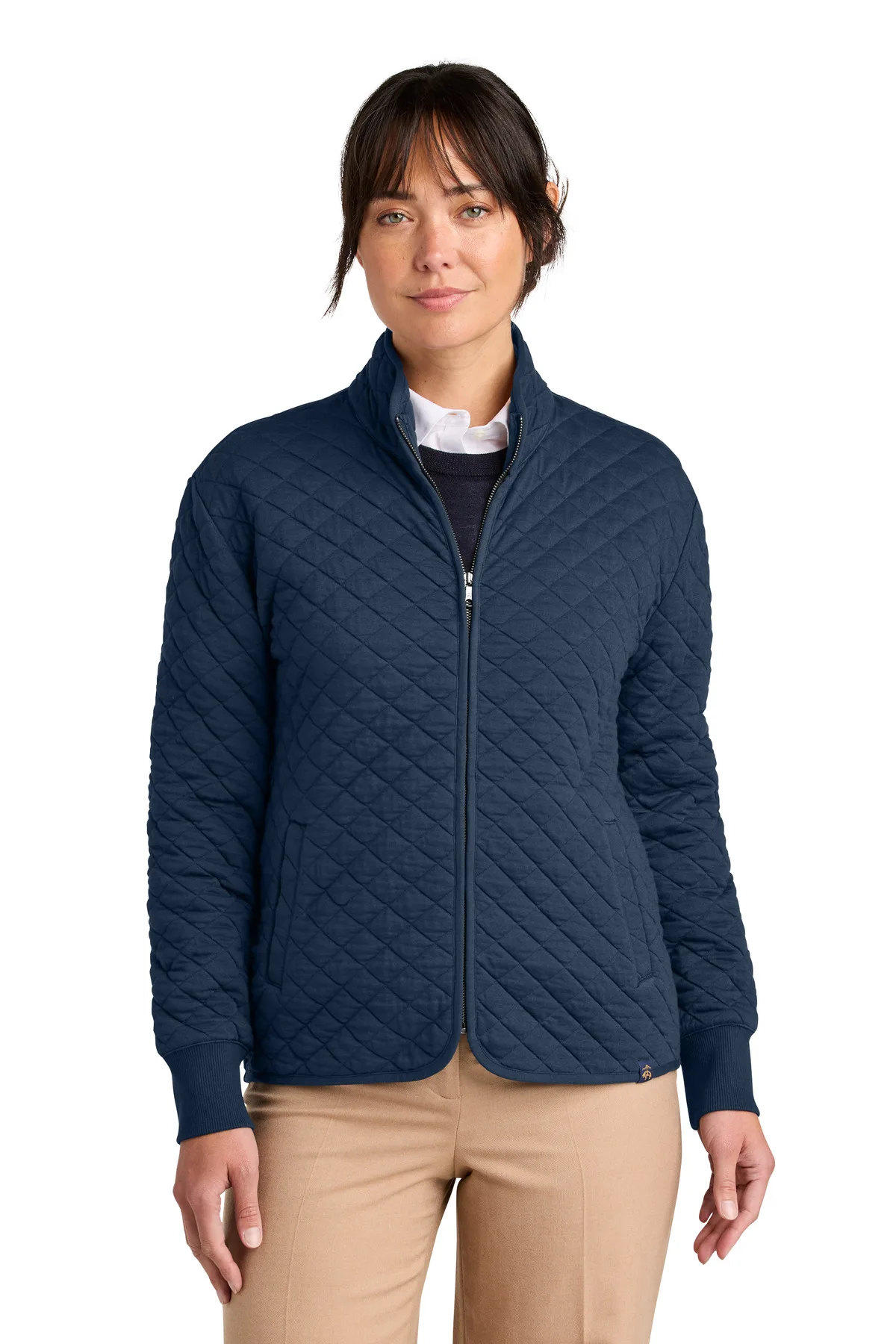 Brooks Brothers® Women's Diamond Quilt Full-Zip view 3