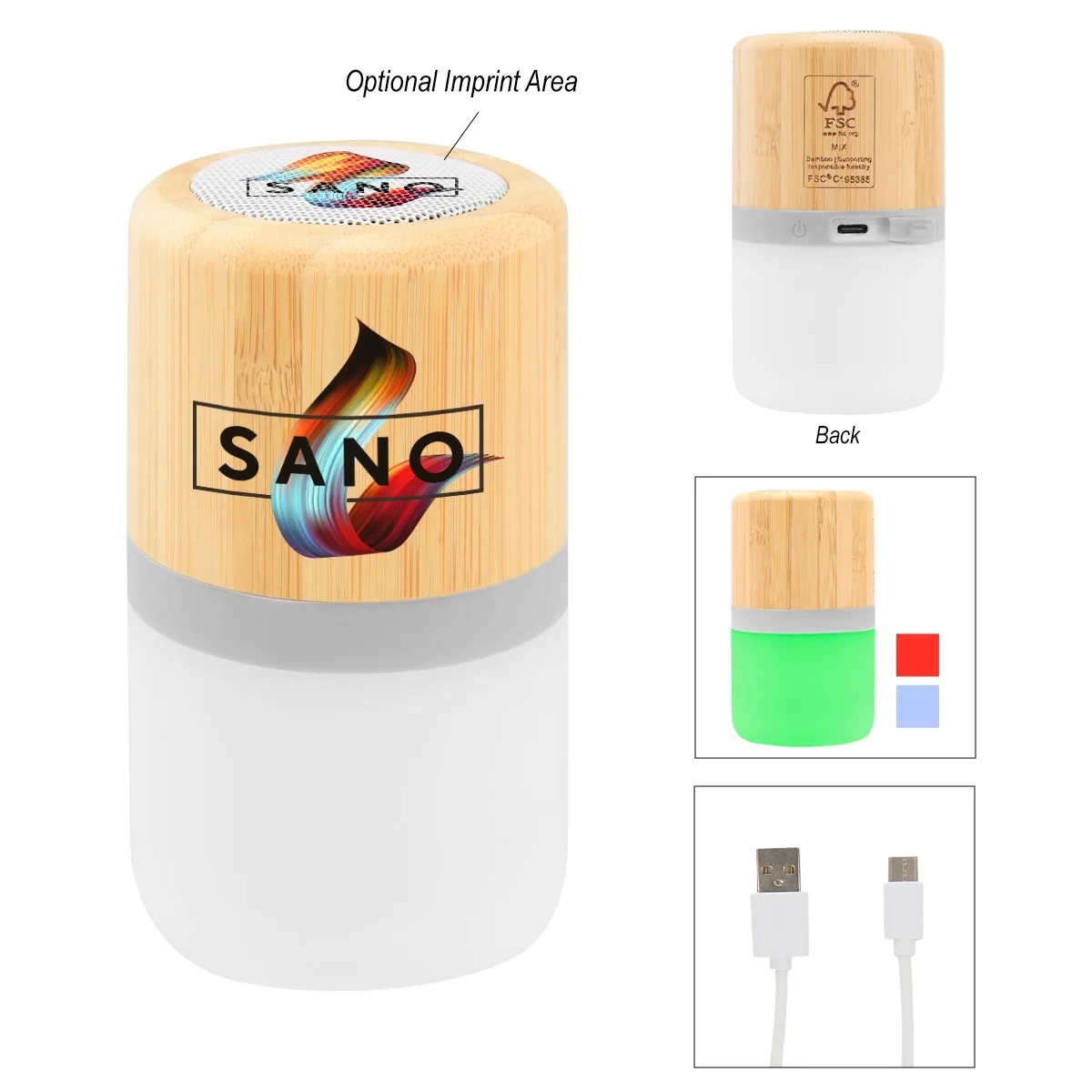 Bamboo Wireless Light Up Speaker 2.0 view 2