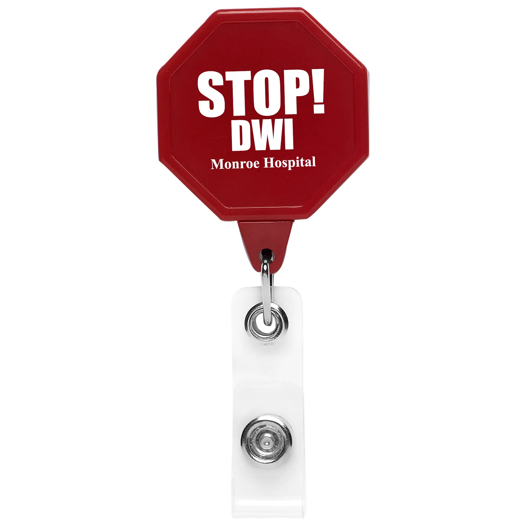 Jumbo Octagon Retractable Badge Reel view 4