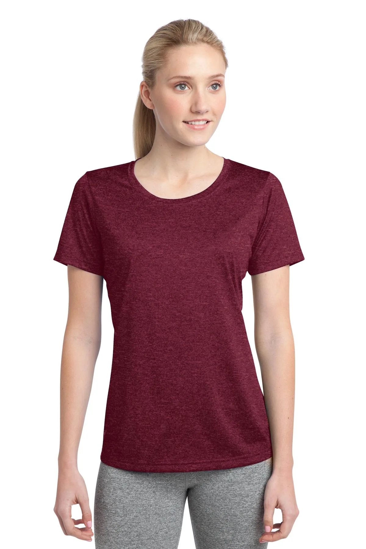 Sport-Tek® Women's Heather Contender™ Scoop Neck Tee.