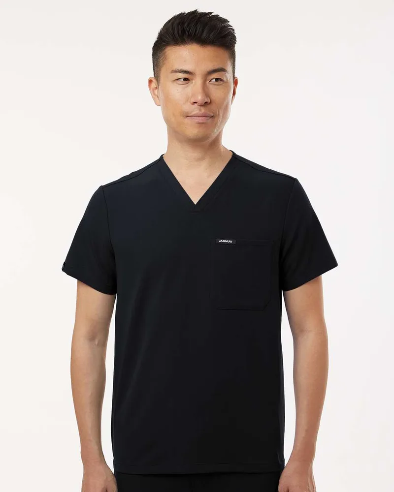 Jaanuu® Men's Holmes Everyday 1-Pocket Scrub V-Neck Top