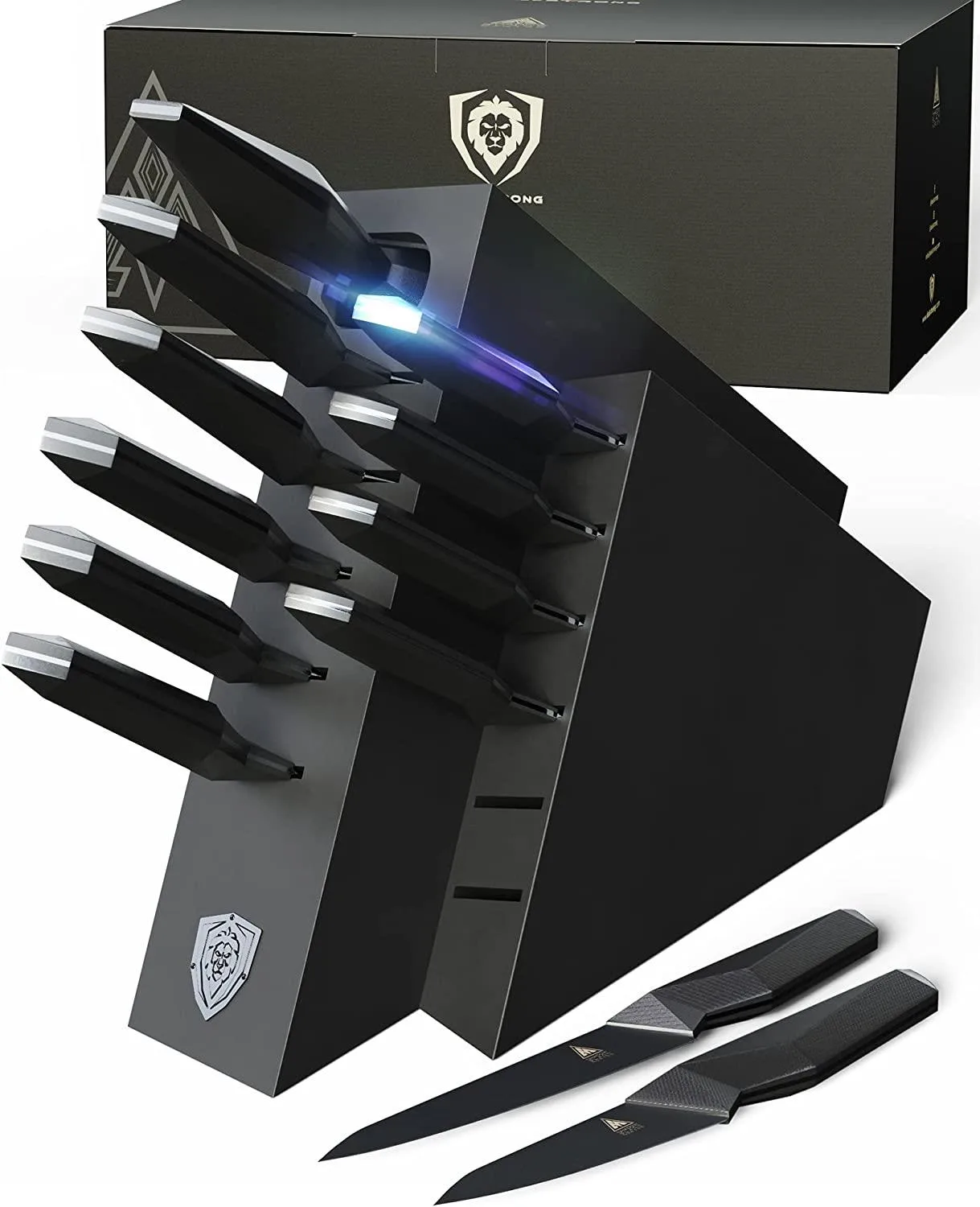 Dalstrong 12-Piece Complete Knife Set With Storage Block - High Carbon Steel - Shadow Black Series