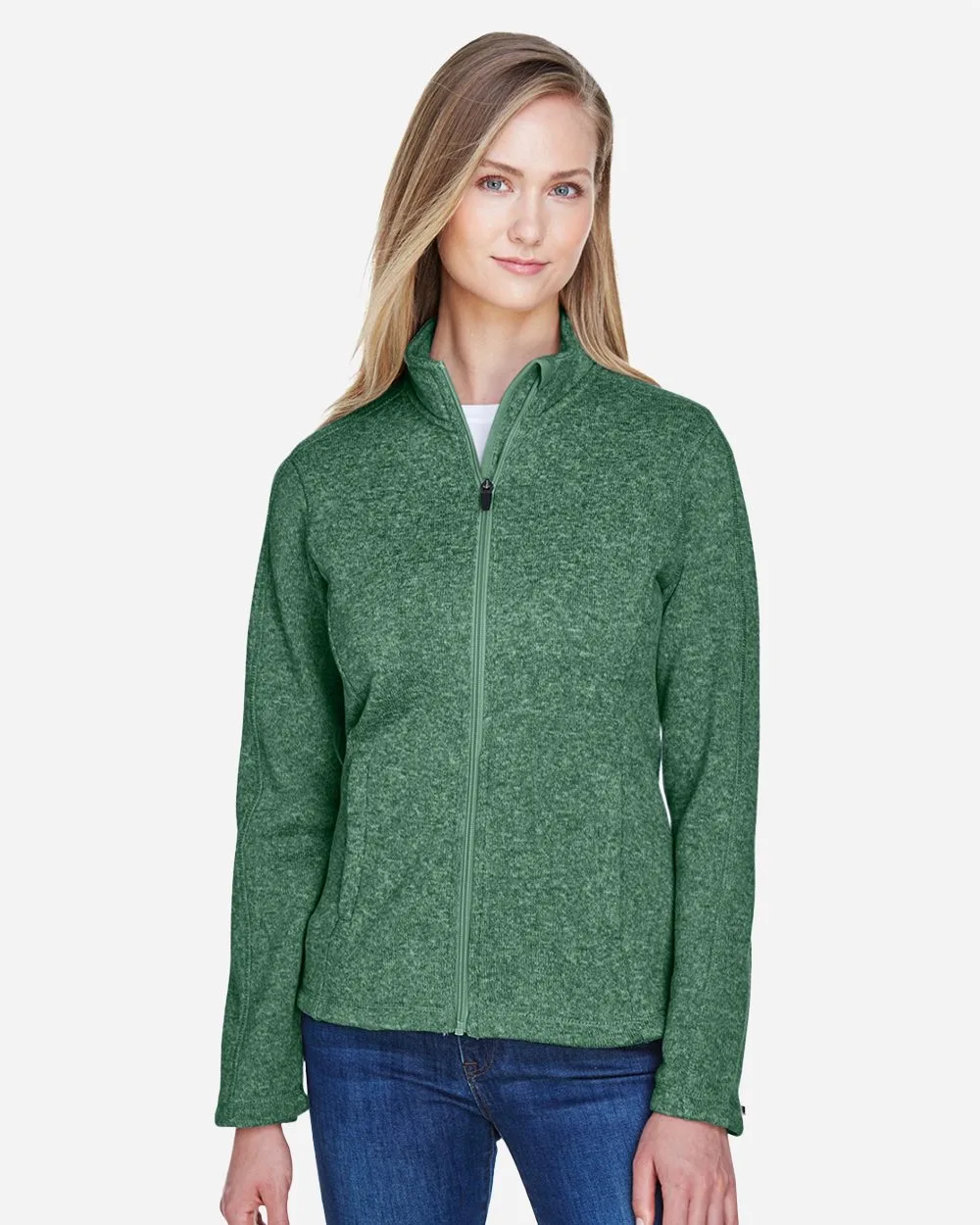 Devon and Jones® Women's Bristol Full-Zip Sweater Fleece Jacket view 2
