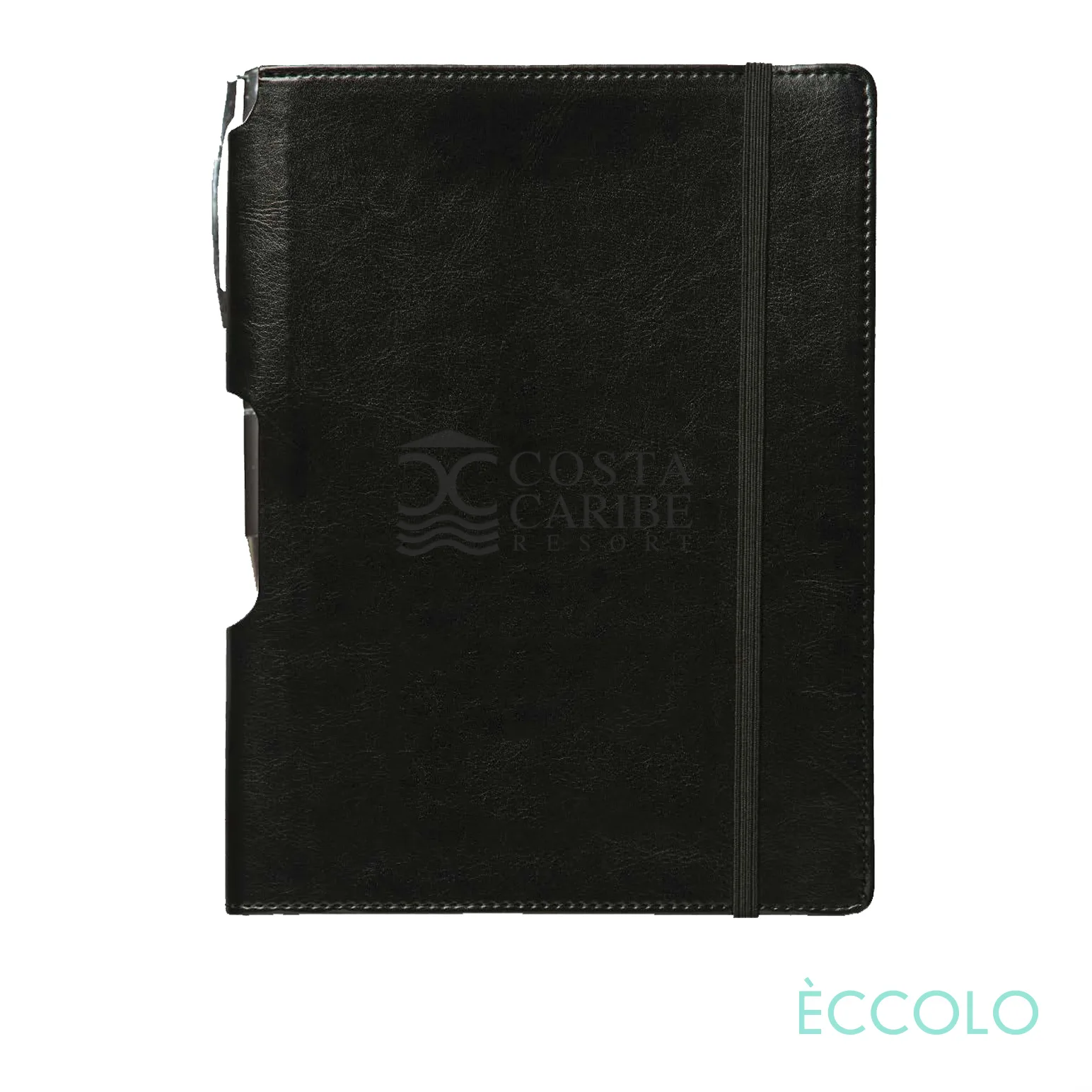 Journal & Clicker Pen, Black/Black