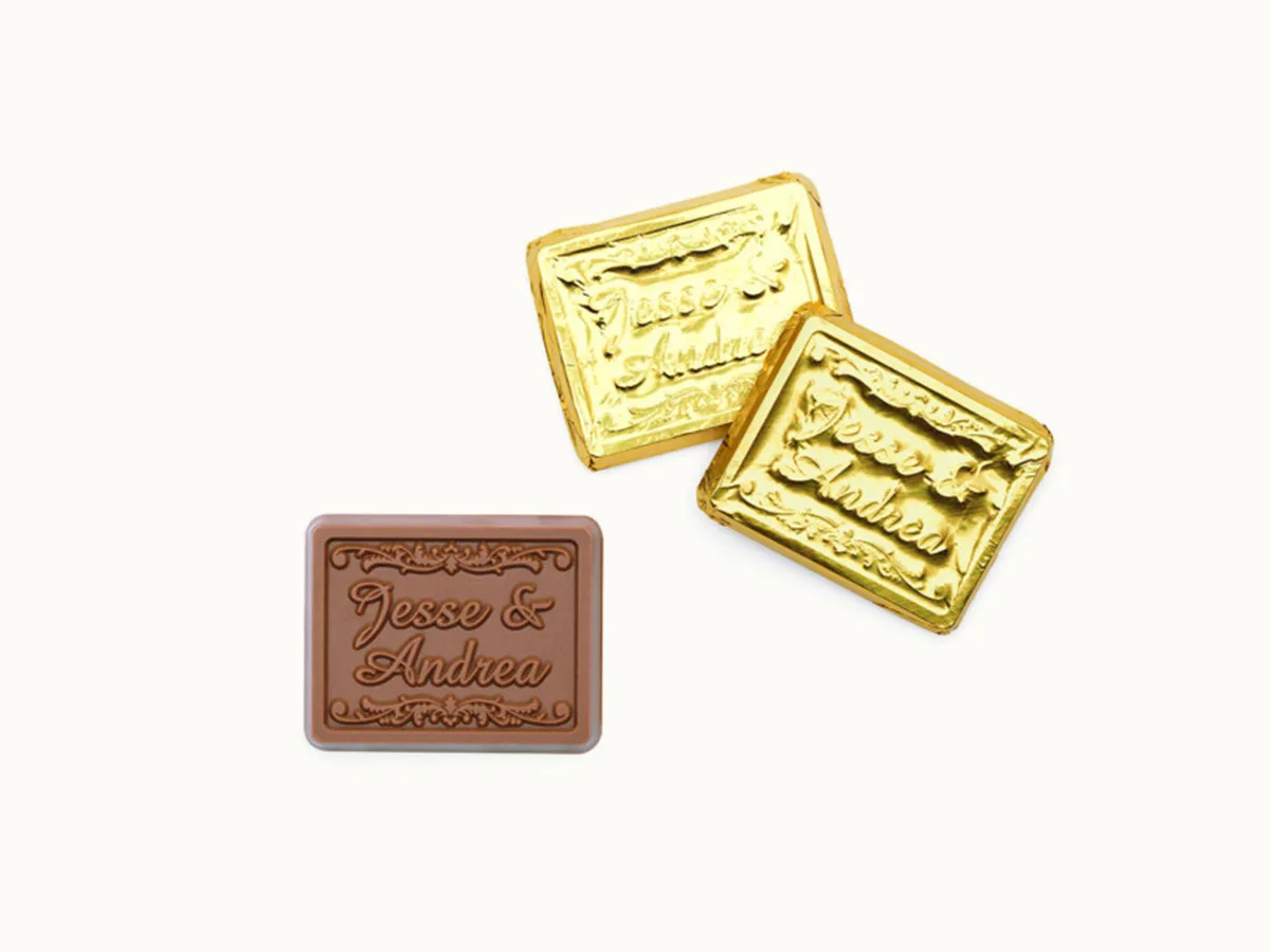 Premium Custom Foil-wrapped Chocolate Rectangle view 2