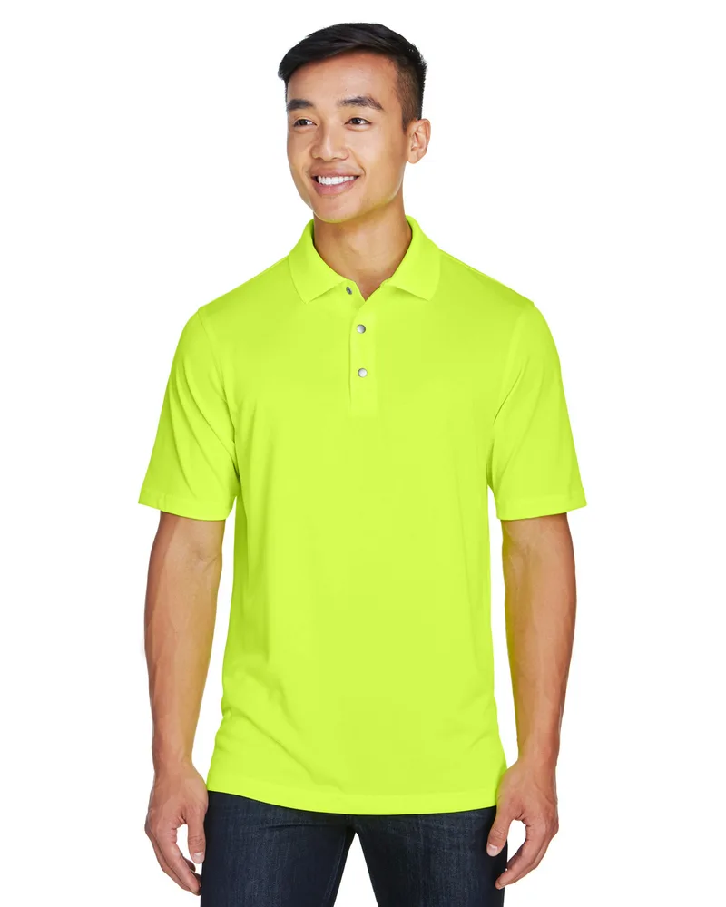 Harriton Men's Advantage Snag Protection Plus IL Snap Placket Short Sleeve Polo Shirt view 5