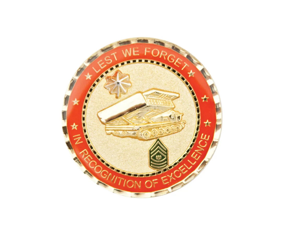 1.5" Challenge Coins - Zinc Core-Gold Plating