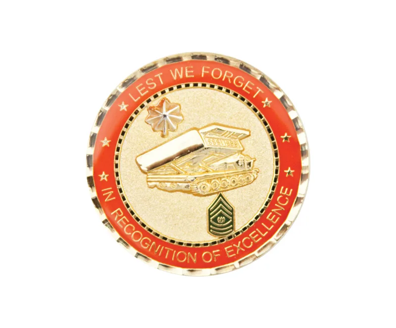 1.5" Challenge Coins - Zinc Core-Gold Plating