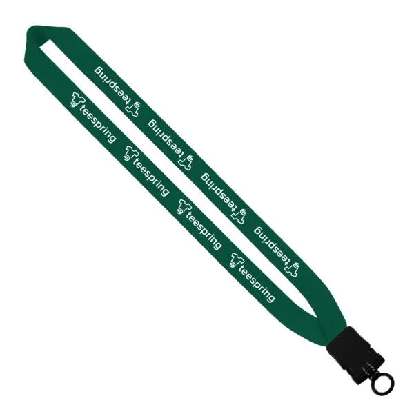 1" Cotton Lanyard with Plastic Snap-Buckle Release & O-Ring view 2