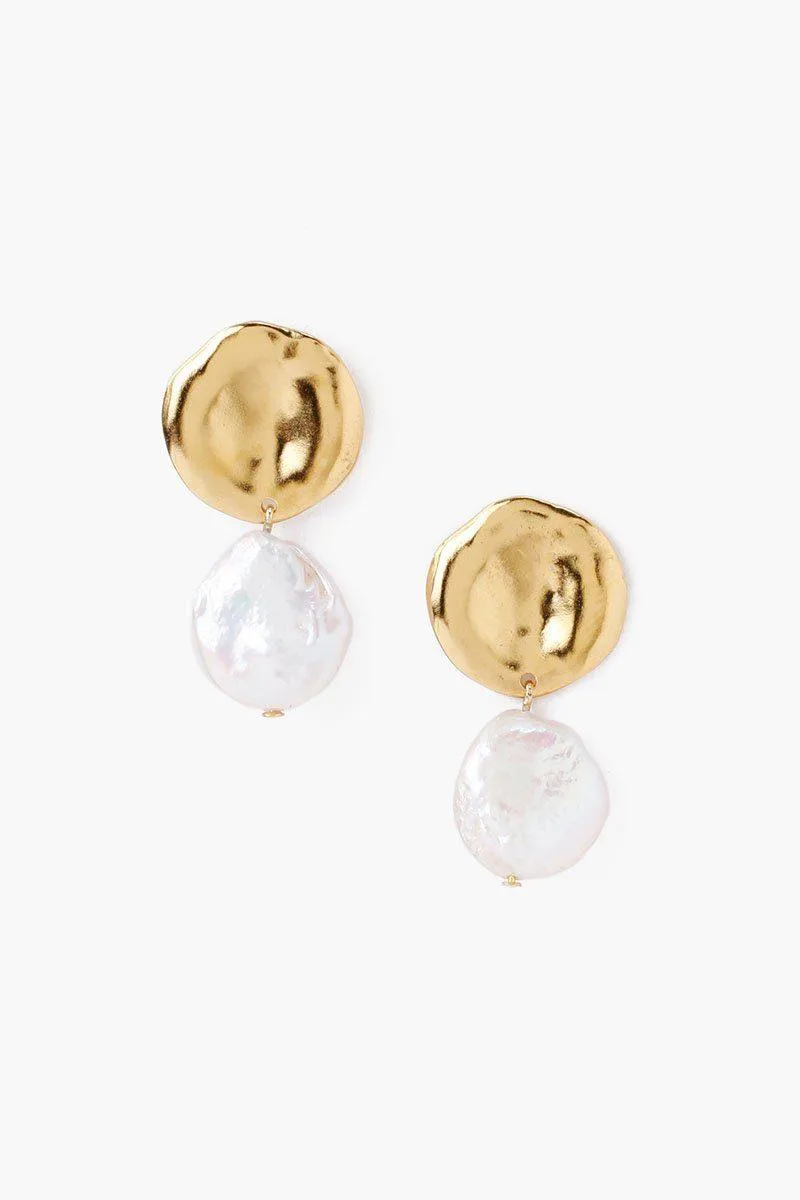Chan Luu 18K Plated Keshi Pearl Earrings