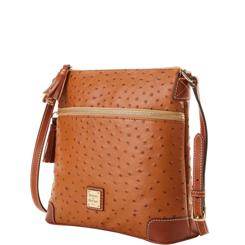 Dooney & Bourke Ostrich Tassel Crossbody Bag
