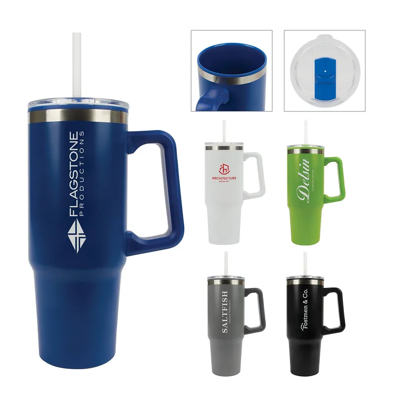 Rhea 30 oz. Steel/ 100% Recycled PP Liner Travel Mug
