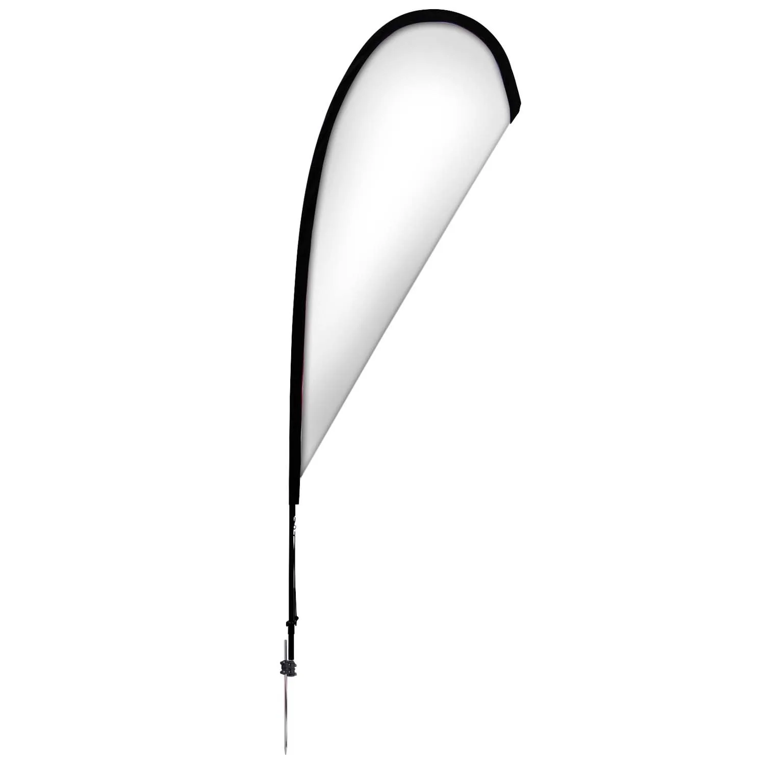 8' Elite Teardrop Nylon Sail Sign Flag, 1-Sided, Spike view 2