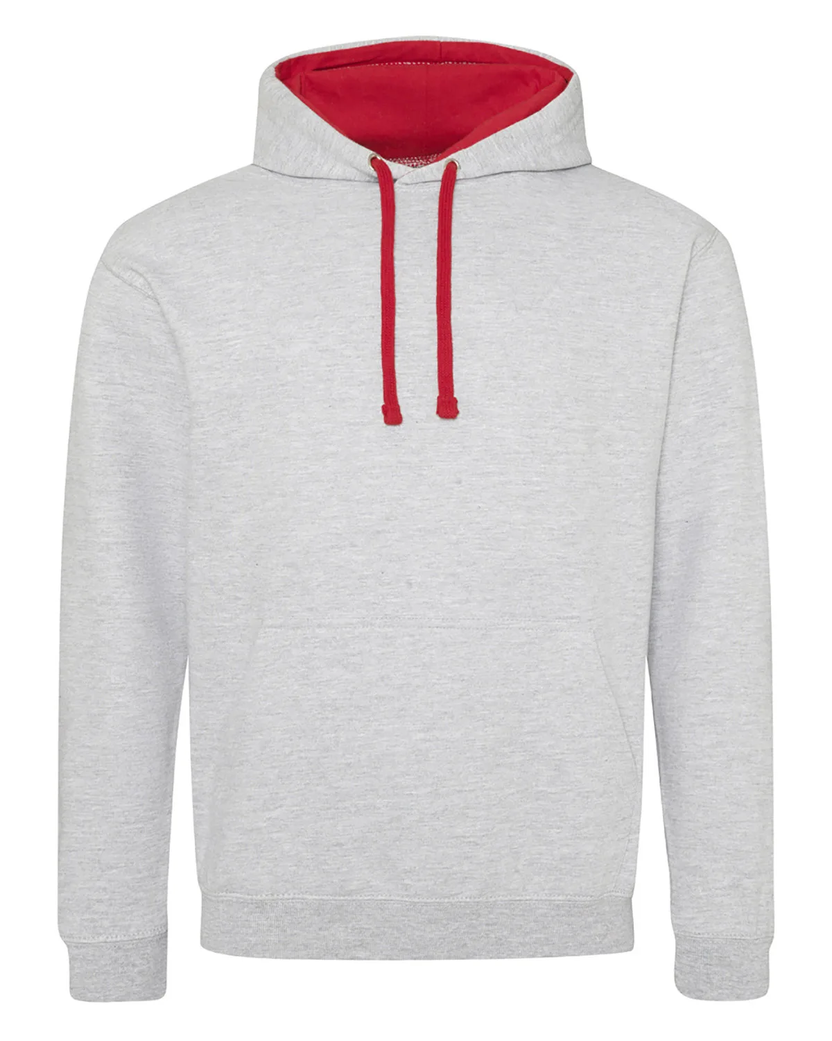 Heather Gray / Fire Red