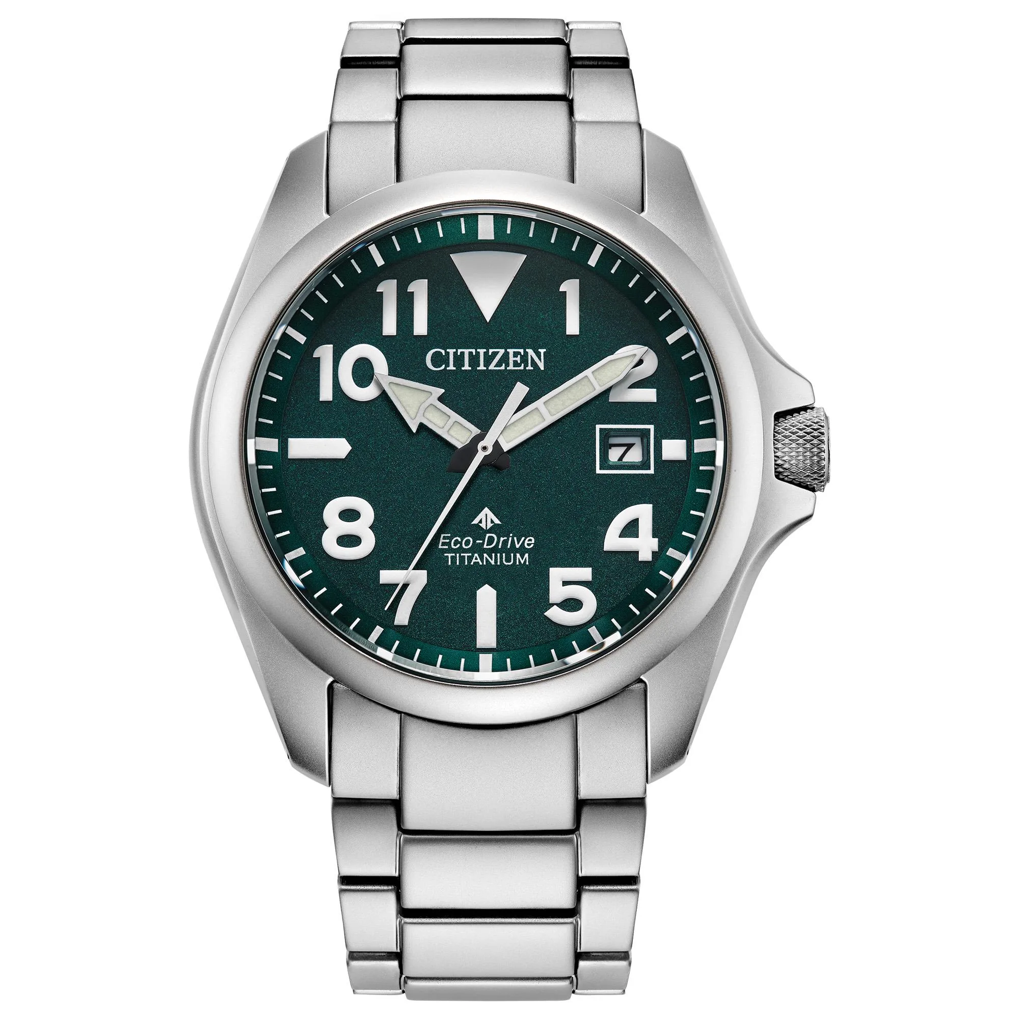 Citizen Watch Men's Promaster Land Super Titanium Bracelet Watch, Green Dial