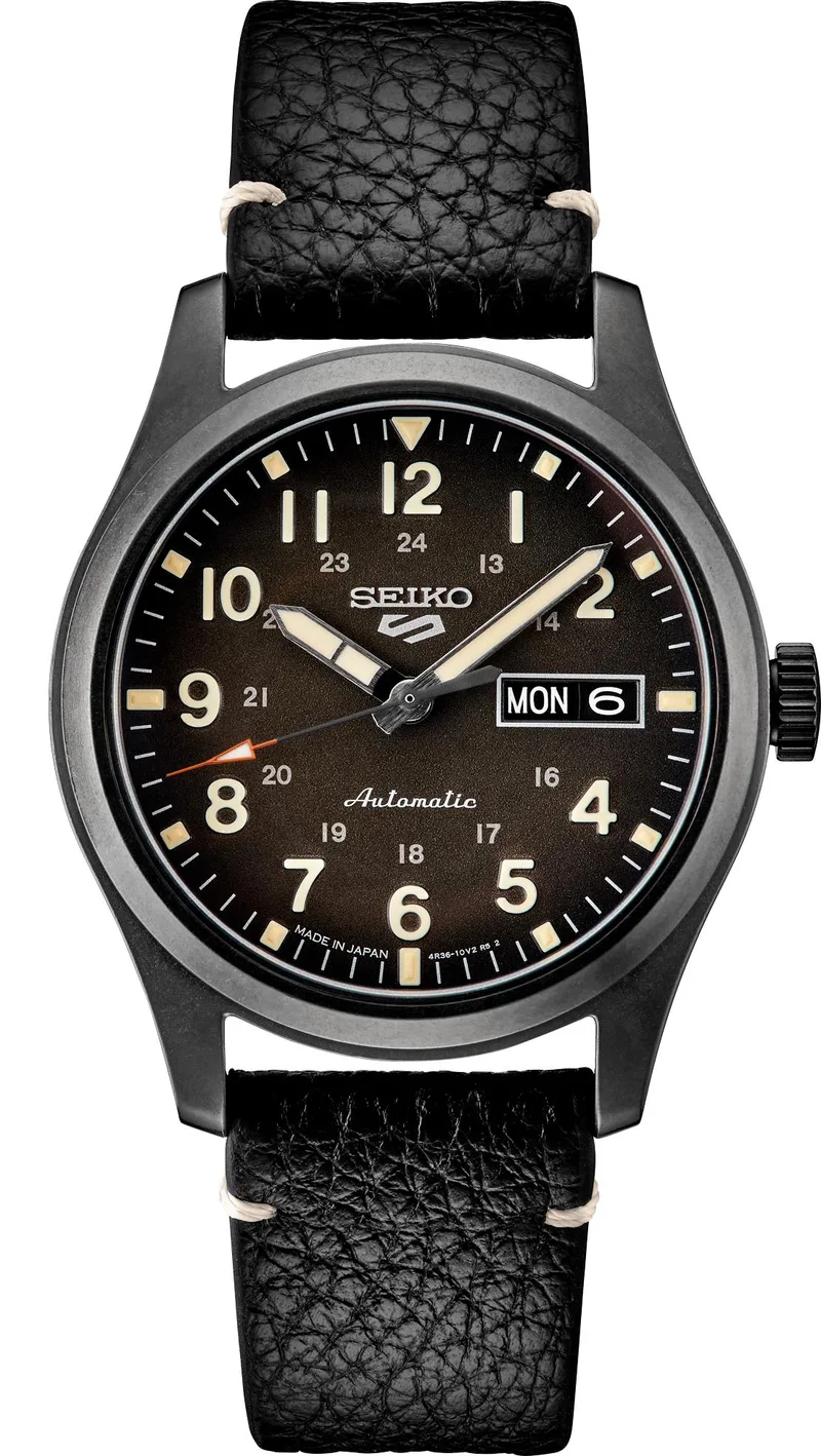 Seiko Watch Mens 5 Sports Ss Bif Black Dial