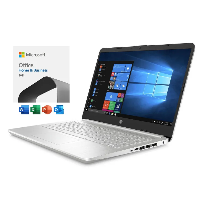 Hewlett Packard 14" Intel Notebook + Microsoft Office Home & Business 2021
