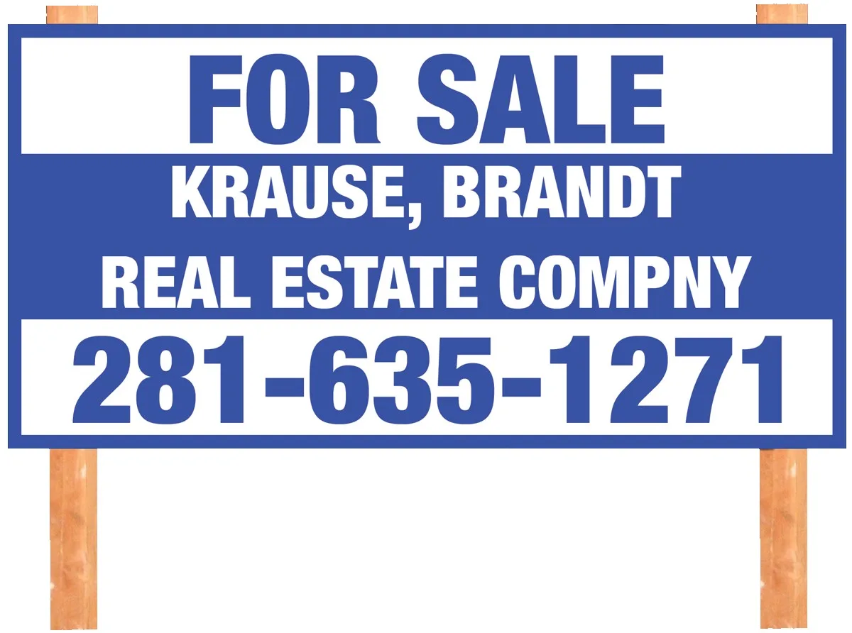 4'x8' Simple Text UV Digitally Printed 10 mm Coroplast™ Sign (2 Sides)