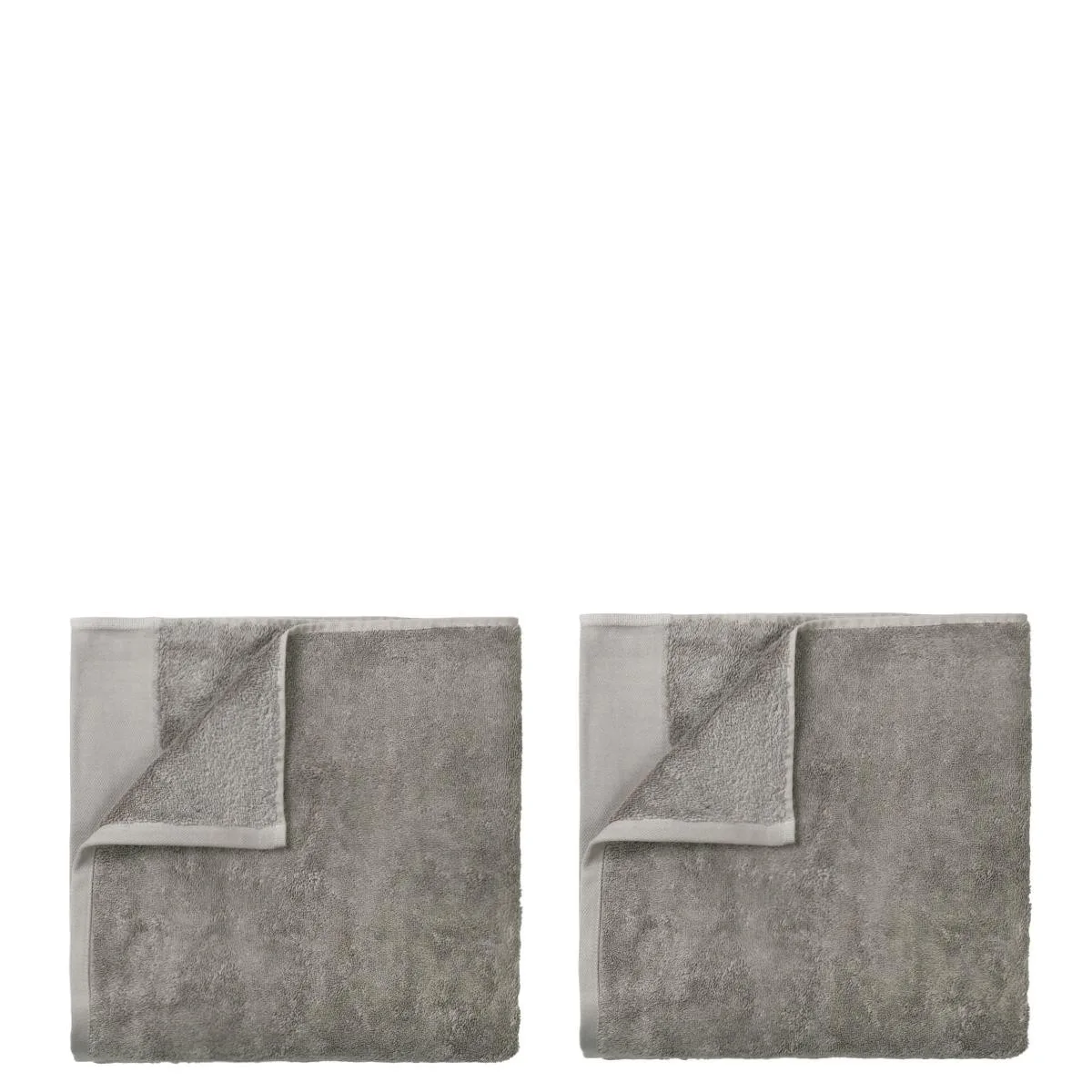 Blomus Riva Organic Terry Bath Towel 28 X 55 - Set Of 2 - Satellite Taupe Gray