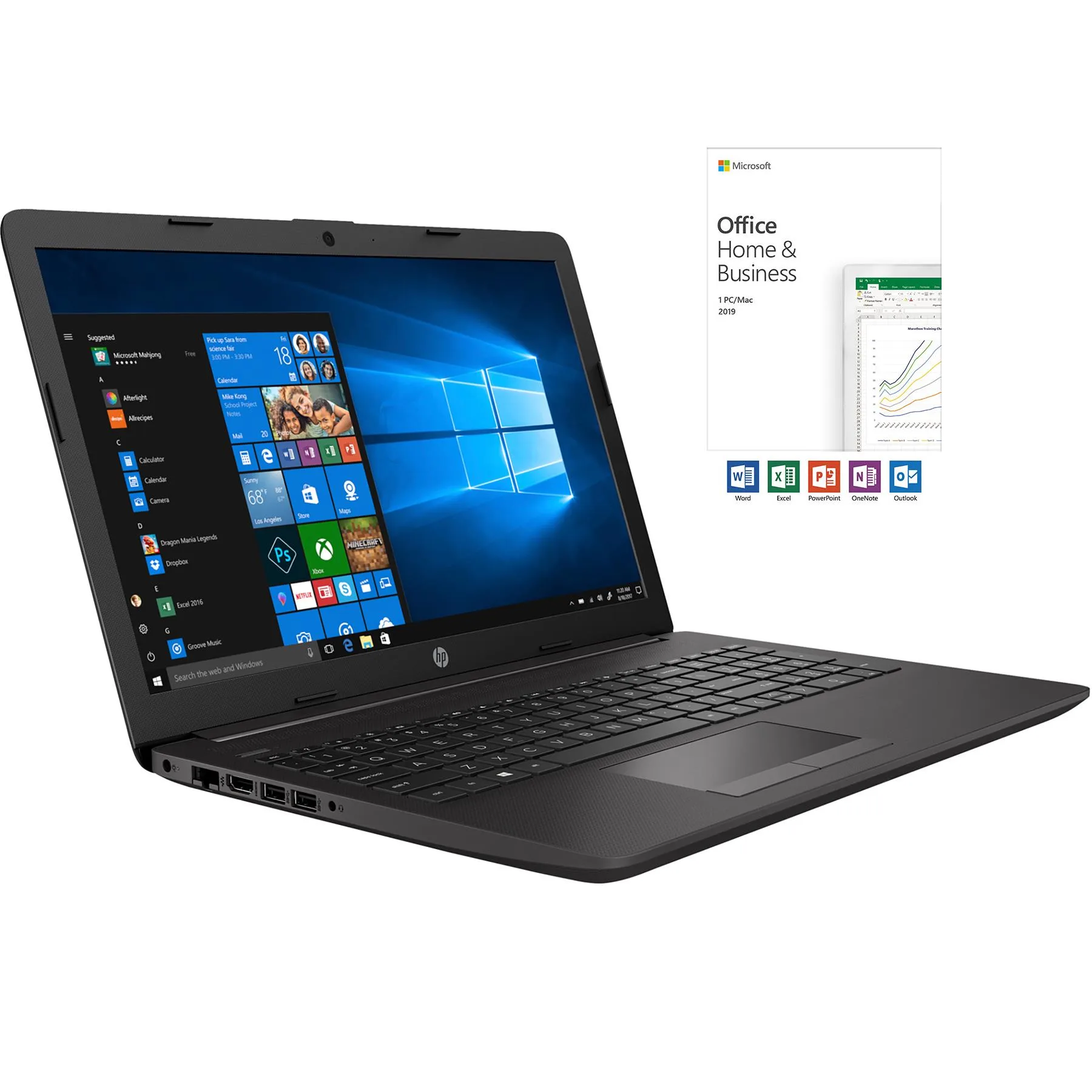 Hewlett Packard 15.6" Amd Notebook W/ Microsoft Office Home & Business