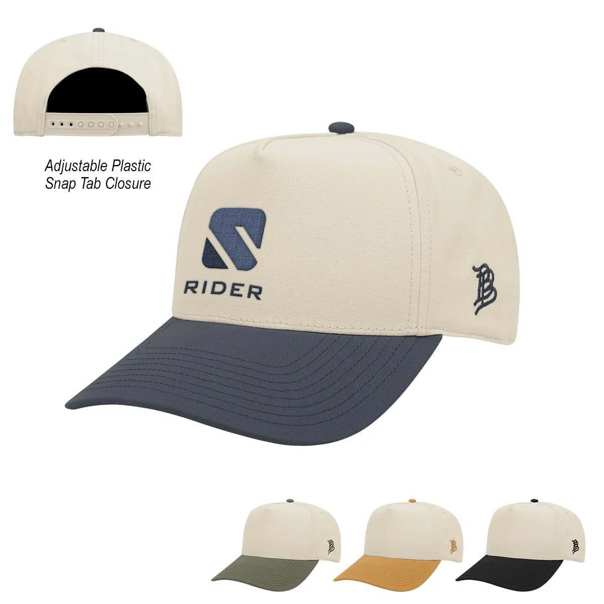 Branded Bills Bare Curved Two-tone Canvas Cap view 2